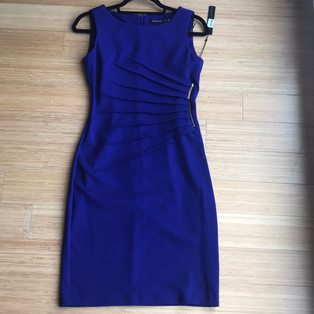 NEW! Ivanka Trump Indigo Sleeveless Dress